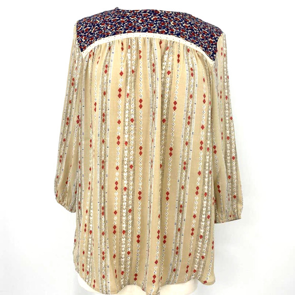 Weekend Suzanne Betro Blouse Womens Medium Top Floral Peasant Boho Ladies Casual - Picture 1 of 6